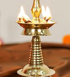 Handcrafted Brass Oil Lamp for Home Decor and Gifting 10 Inches