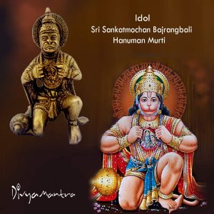 Hindu God Sri Sankatmochan Bajrangbali Hanuman Idol Sculpture Statue