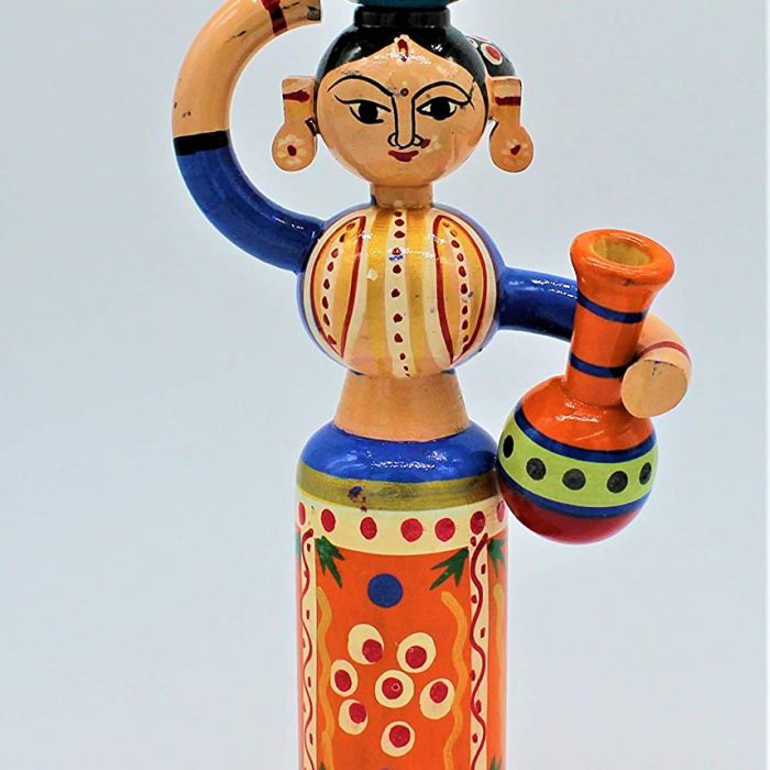 Non-Toxic Channapatna Wooden Woman Toy