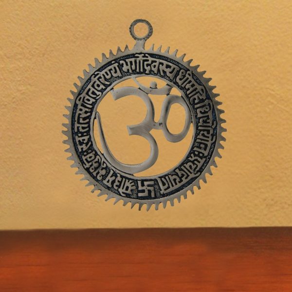 Symbol Sri Aum Gayatri Talisman Pendant Gift Amulet Decor Good Luck, Success and Money Charm Protection Interior Wall Hanging Living Set of 2