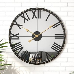 Handcrafted Metal Round Wall Clock for Home Decor and Gifting