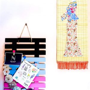Face Masks Hanger| Colorfull | Entryway Organizer | Size: 24/5 Inches | Handmade | Hand-Painted
