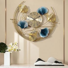Handcrafted Metal Wall Clock In Gold Color 30*30 Inches