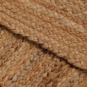 Handcrafted Rectangular Jute Mat |RectangularJute Mat Rug/Jute Mat Carpet for Livingroom, Bedroom, Dining Room (Black LINE-Beige, 6X4 FEET)