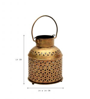 Gold Iron Kavya Big T-Lights Candle Holder for Home Decor and Gifting