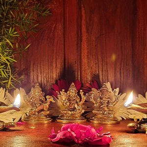 Laxmi Ganesh Saraswati Idol for Home Temple Decor Mandir Room Decoration