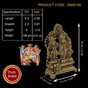 Ram Darbar Idol Home Temple Decor Mandir Room Decoration Accessories Indian Hindu Pooja Murti Ram Laxman Sita Hanuman God Brass Statue