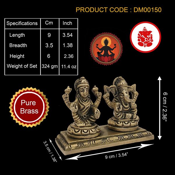 Laxmi Ganesh Idol for Home Temple Decor Mandir for Home Decor and Gifting