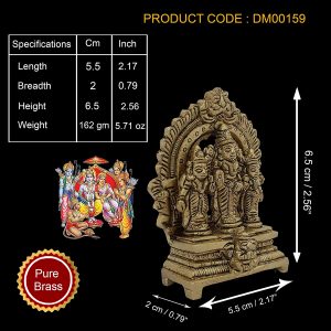 Ram Darbar Idol Home Temple Decor Mandir Room Decoration Ram Laxman Sita Hanuman God Brass Statue