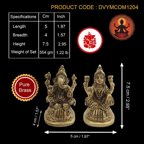 Ganesh Laxmi Idol for Home Temple Decor Mandir Room Decoration