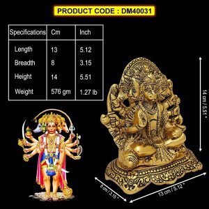 Panchmukhi Hanuman Idol for Home Puja Room Decor Pooja Mandir Decoration Items Showpiece