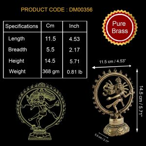 Brass Natraj Shiva Statue for Home Decor and Gifting