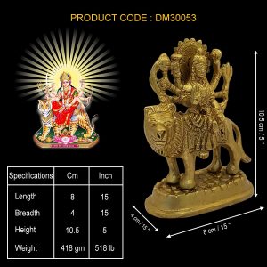 Durga Idol for Home Puja Room Diwali Navratri Decor Pooja Mandir Decoration Items Living Room Showpiece