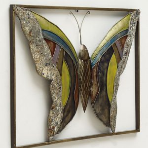 Multicolour Amala Butterfly Metal Wall Art