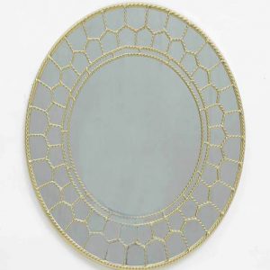Gold Iron Anja Round Wall Mirror