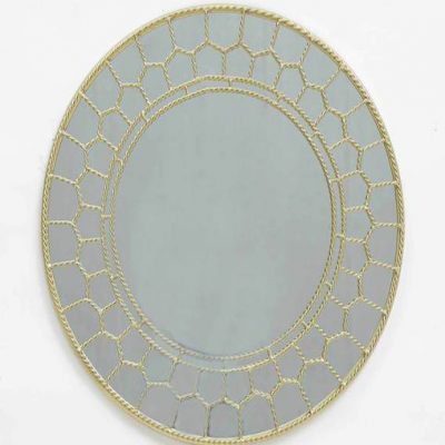 Gold Iron Anja Round Wall Mirror
