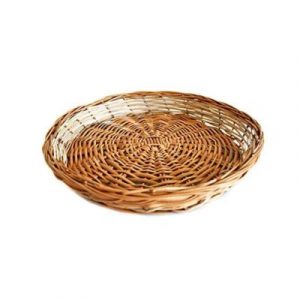 Bamboo Cane Round Basket, 20 inch, Brown