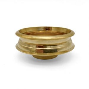Handcrafted 3 Inches Brass Prasadam Urli for Home Decor – (1 Brass urli)