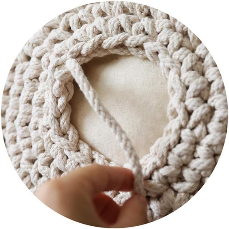 Cotton Knitted Bean Filled Pouf