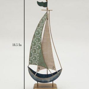 Handcrafted Iron Dhriti Boat Ship Model for Home Decor and Gifting