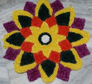 Flower Rangoli mat