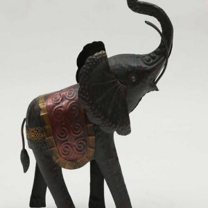 Gold Iron Gajraj Elephant Big Animal Figurine Table Decor and Gifting