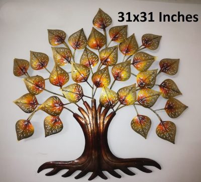 Handcrafted Powder Coated Metal Decorative Tree Wall Art