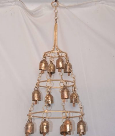Copper Wall Hanging Wind Chime Jhoomar with 16 bells