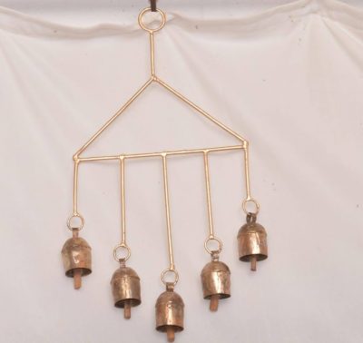 copper Wind Chime String with 5 bells