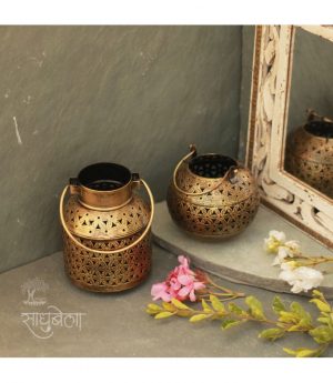 Handcrafted Set of Milk Burni And Handi Pot Candle Holder