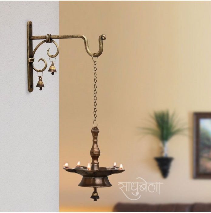 Handcrafted Panchmukhi Diya Lamp – Wall Decor