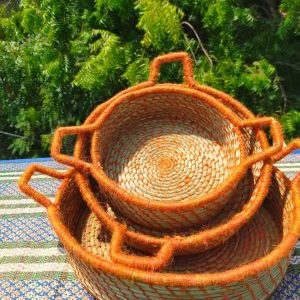 Orange Sabai grass Serving basket