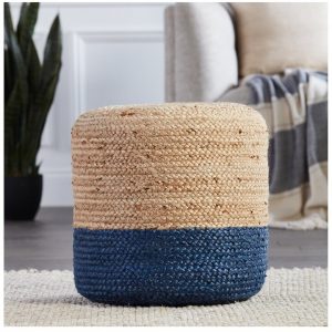 Ottoman Cylinder Pouf filled Beans