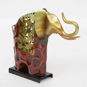 Multicolour Kabali Elephant Home Decorative Showpiece for Home Decor