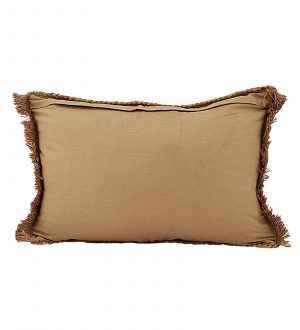 Luxurious Rectangle Jute Pillow Cover(Beige)