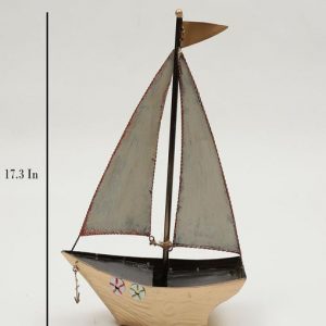 Handcrafted Iron Sally Boat Ship Model for Home Decor and Gifting