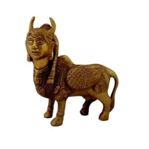 Sri Kamdhenu Gayatri Wish Fulfilling Holy Cow Brass Statue