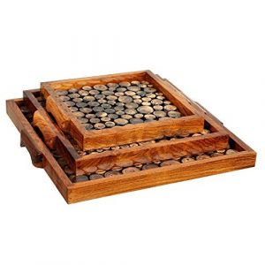 Trendy Sheesham Wooden Cut Pieces Serving Tray
