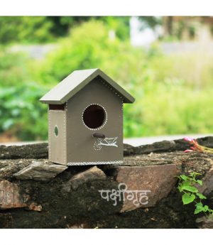 Handcrafted Pakshi Gruh- Wooden Bird House- Bird Art
