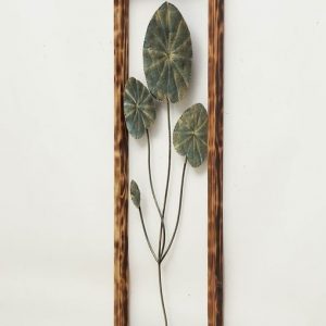 Green & Gold Penny Leaves Metal Wall Art for Home Decor and Gifting
