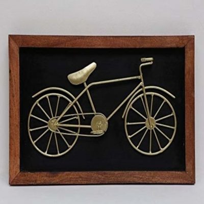 Multicolour Wrought Iron Flat Foot Cycle Wall Art