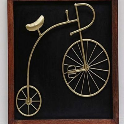 Multicolour Wrought Iron Framed Ancient Cycle Wall Art
