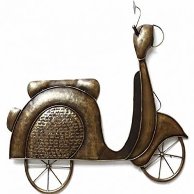Texture Brown Metal Retro Scooter Wall Art