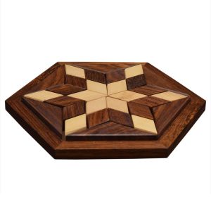 Wooden 30-Piece Star Jigsaw Puzzle Board Game