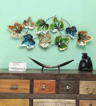 Wrought Iron Maple Leaves Decorative Showpiece Wall Decor
