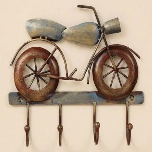 Brown Iron Bike Hook/key holder