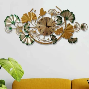 Green Metal Decorative Novelty Traditional Wall Clock