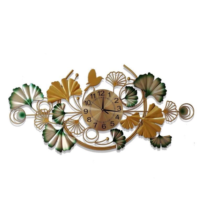 Green Metal Decorative Novelty Traditional Wall Clock