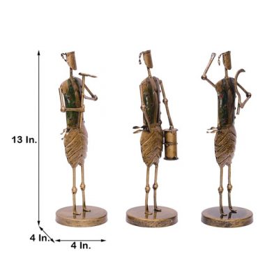 Farmer (Set of 3) Iron Human Figurine for Home Decor and Gifting
