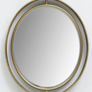 Gold Iron Dona Round Wall Mirror